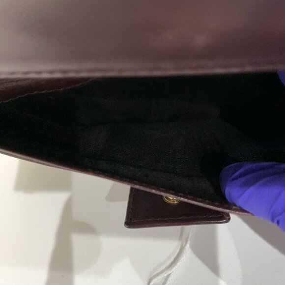 Gucci Brown Leather Bifold Long Wallet Sku#84185 (gently used, pocket dusty) - Picture 9 of 14